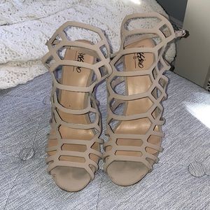 Mossimo Supply Co. Nude Strappy Stiletto Heels